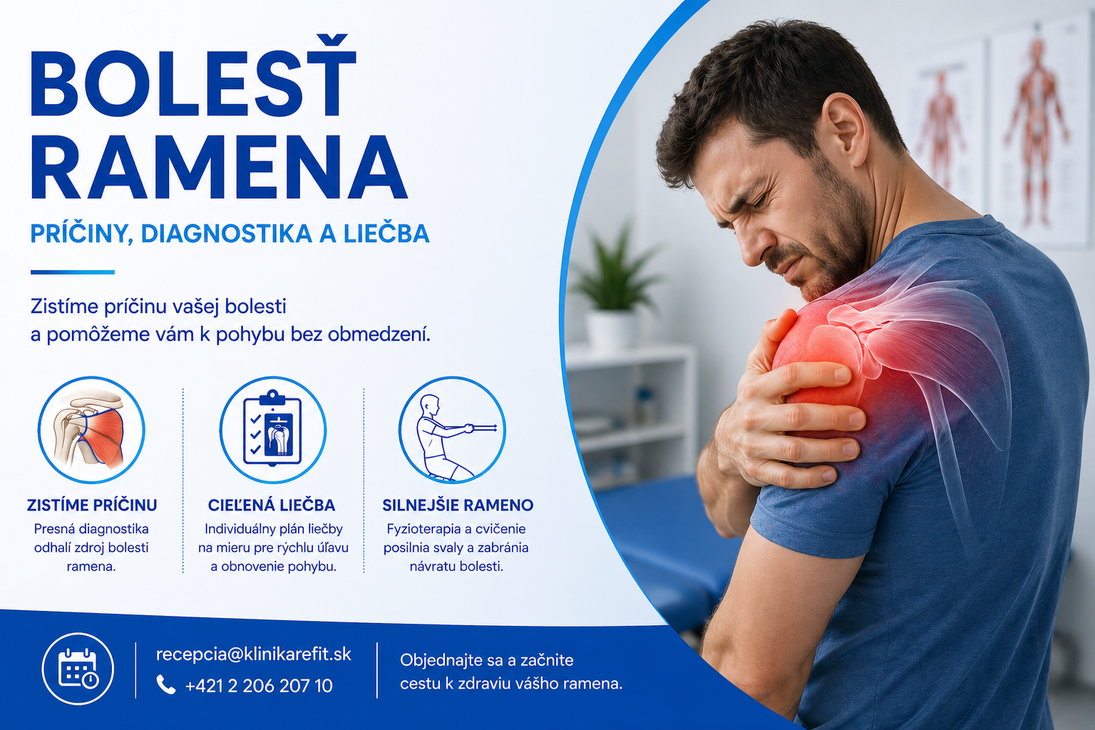 Bolesť ramena – príčiny, diagnostika a liečba