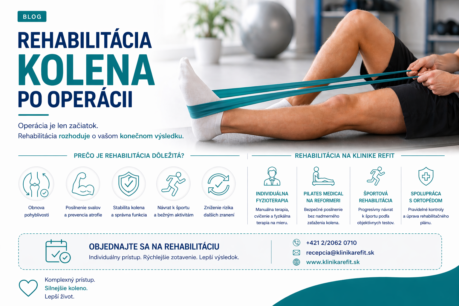Rehabilitácia kolena po operácii – čo očakávať